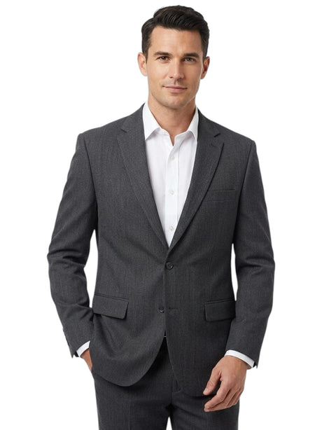 Image for Men's Plain Solid Blazer,Dark Grey