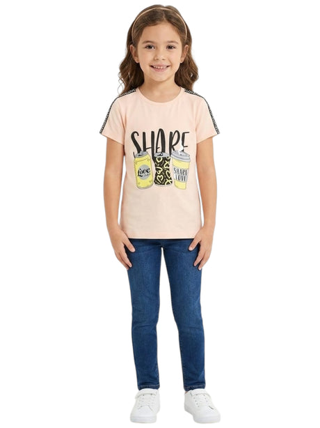 Image for Kdis Girl's Printed Top,Light Beige