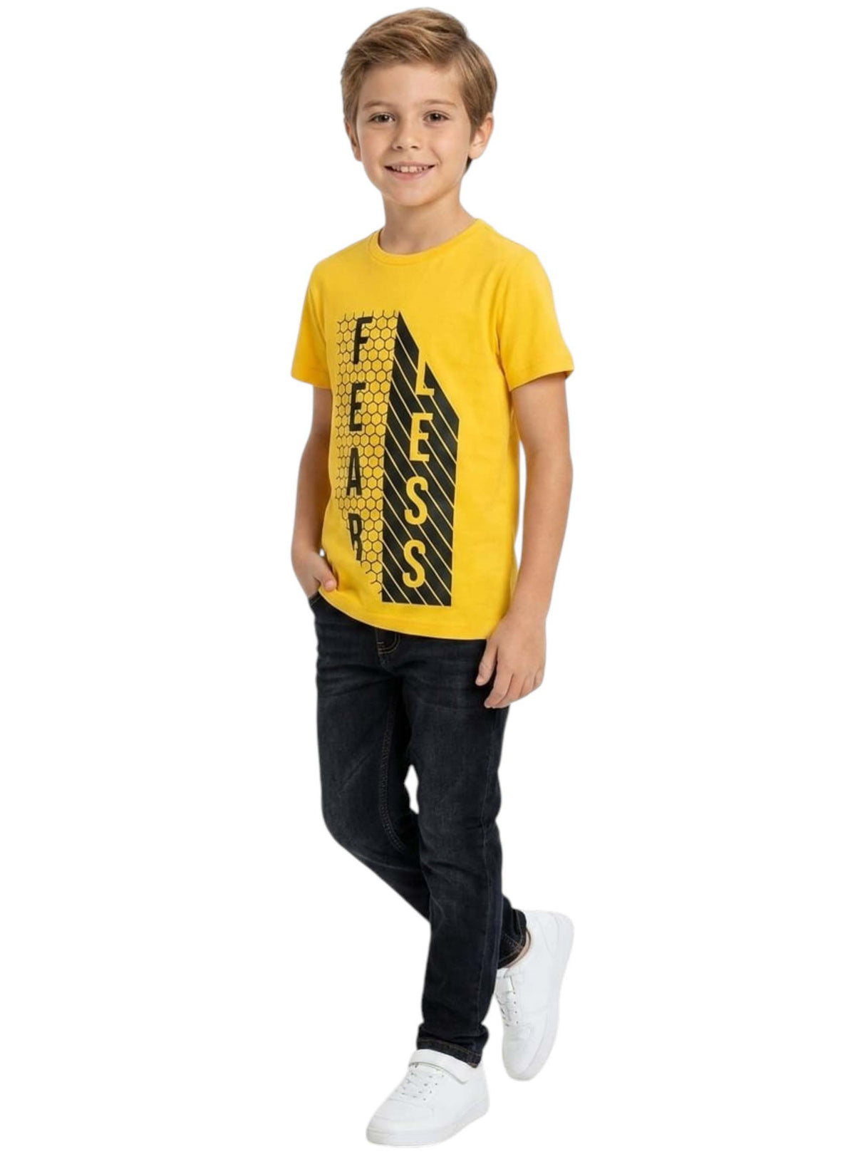 Image for Kids Boy's Printed Top,Yellow