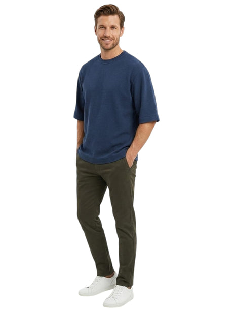 Image for Men's Textured Top,Navy