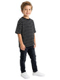 Image for Kids Boy's White Stripped Top,Black
