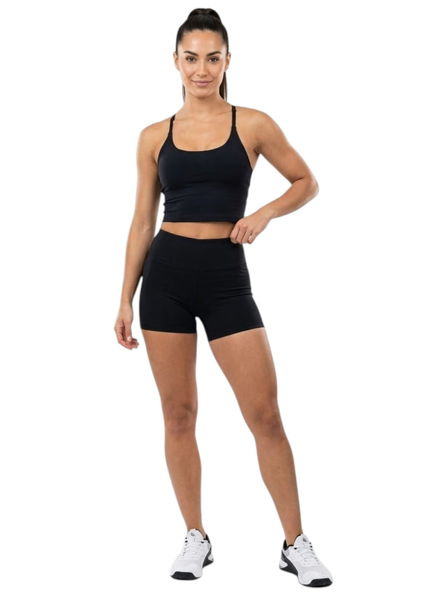 Image for Women's Plain Sport Crop Top,Black
