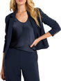 Image for Women's Plain Solid Blazer,Navy