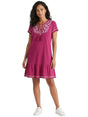 Image for Women's Printed Dress,Fuchsia 