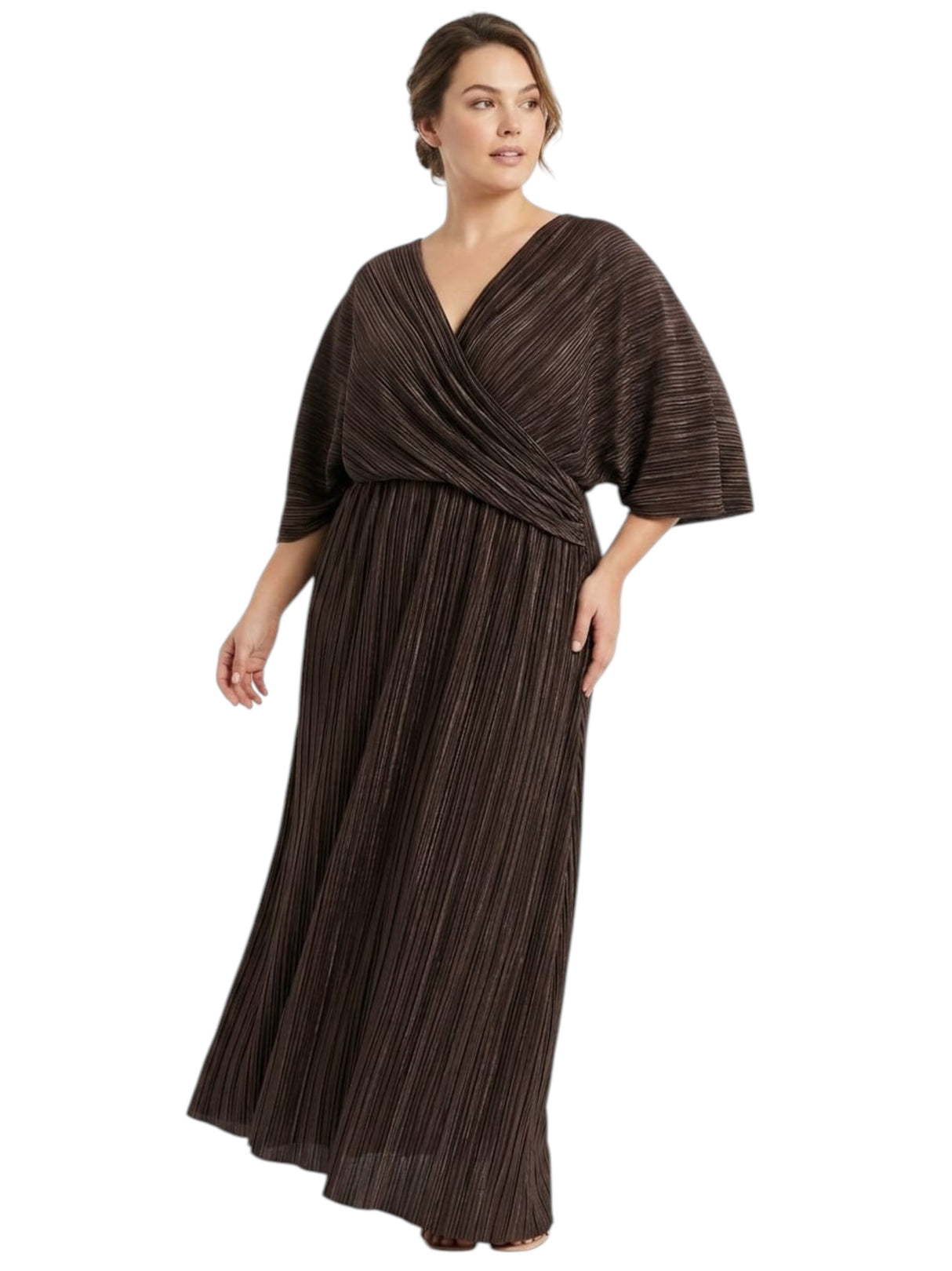 Image for Women's Ribbed Dress,Brown 