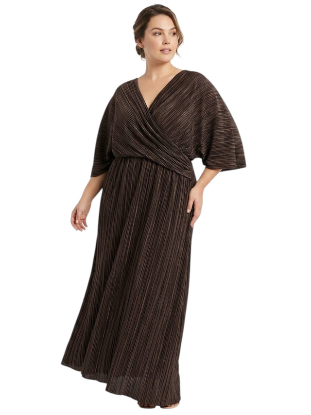 Image for Women's Ribbed Dress,Brown 