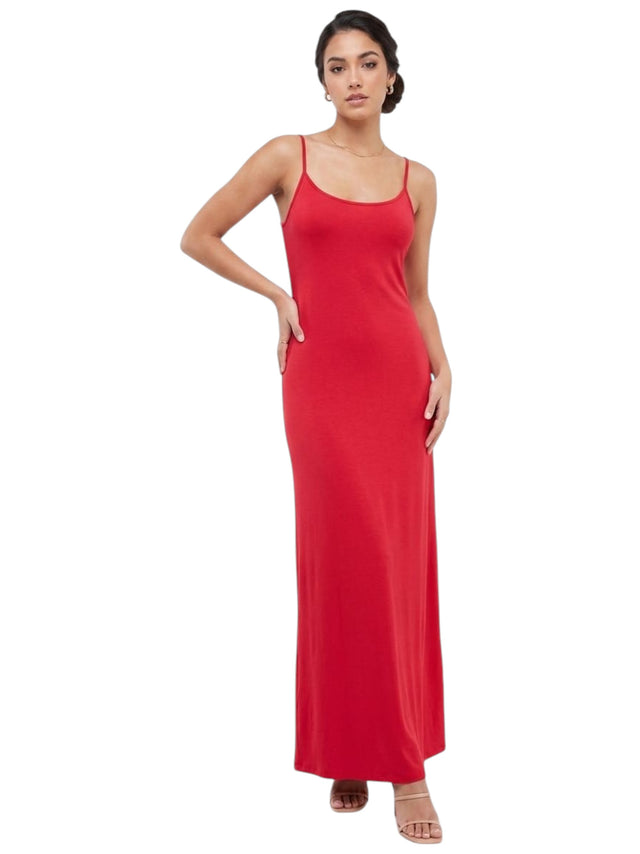 Image for Women's Plain Solid Dress,Red
