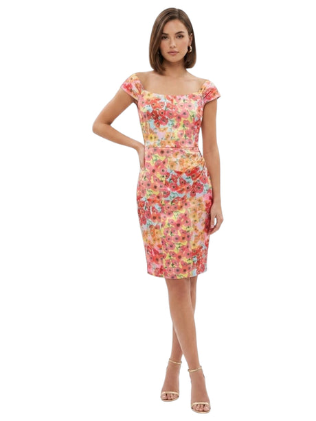 Image for Women's Floral Printed Dress,Multi