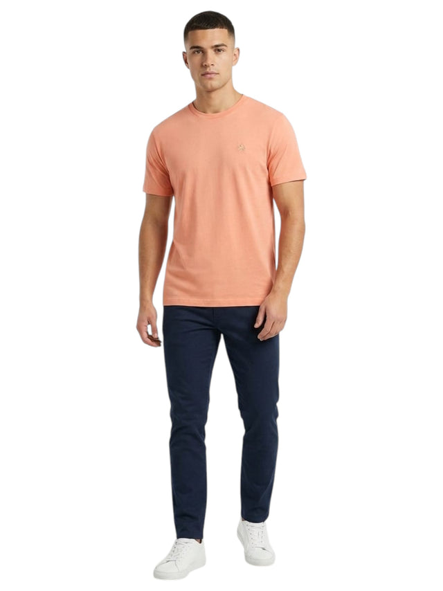 Image for Men's Plain Solid Top,Coral