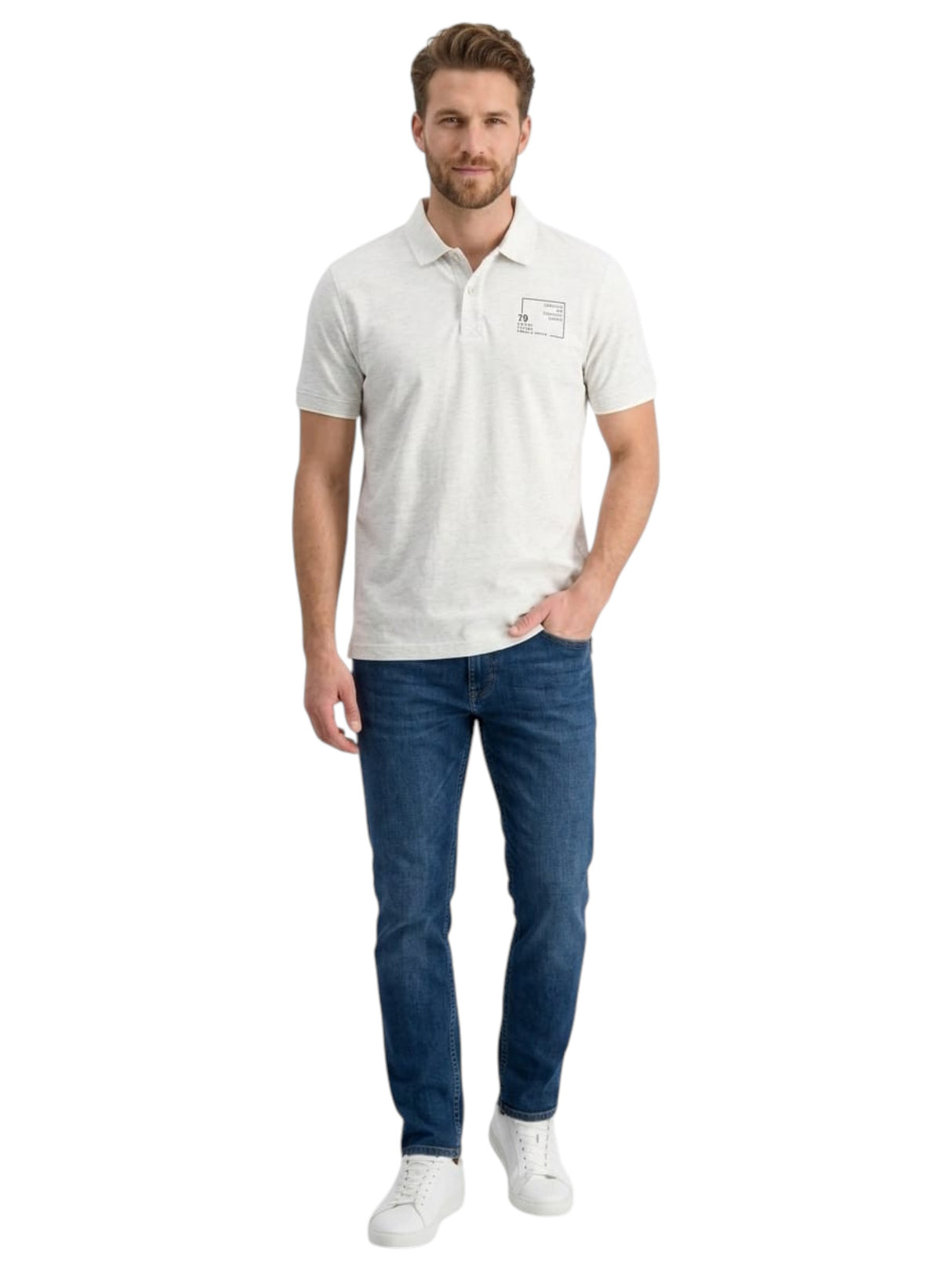 Image for Men's Printed Top,Light Grey