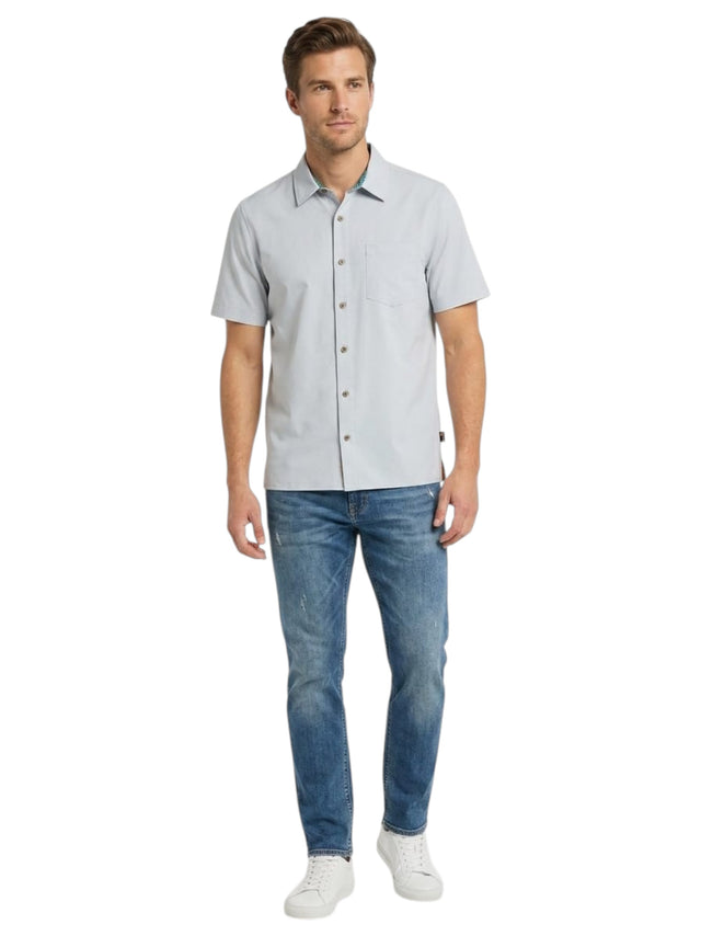 Image for Men's Plain Solid Dress Shirt,Dusty Blue