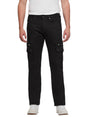 Image for Men's Plain Solid Cargo Jeans,Black