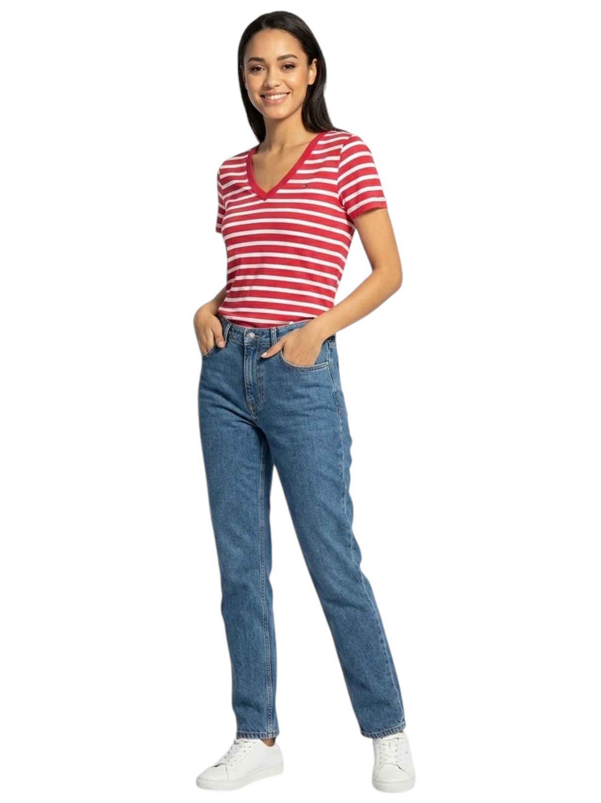 Image for Women's Striped Top,Red