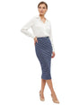Image for Women's Striped Skirt,Navy/White