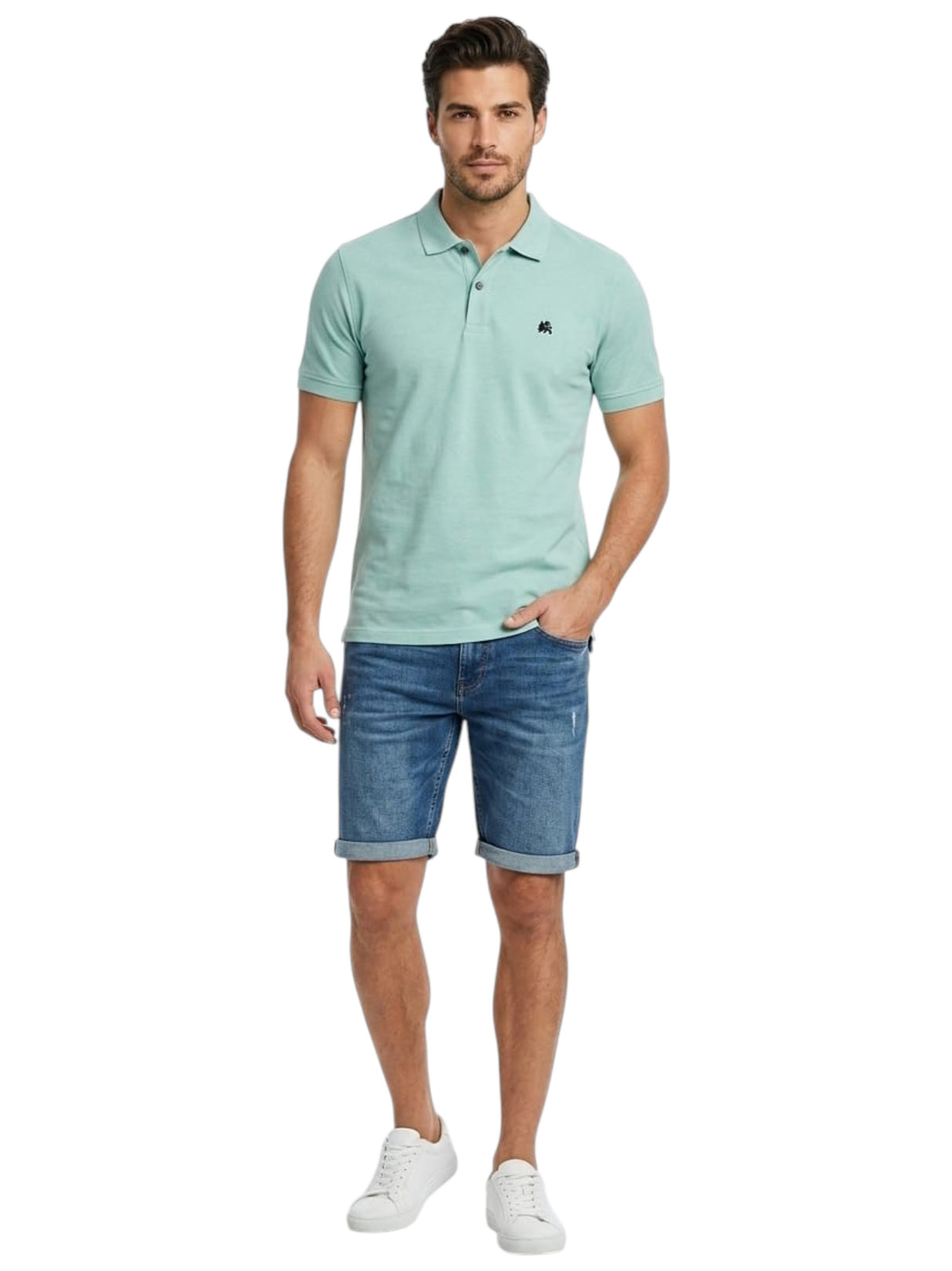 Image for Men's Plain Solid Top,Turquoise 