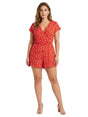 Image for Women's Printed Jumpsuit,Red
