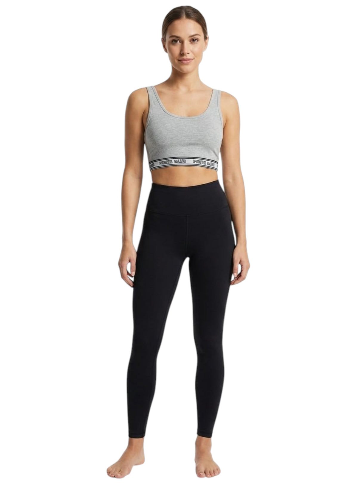 Image for Women's Colorblocked Sport Crop Top,Light Grey
