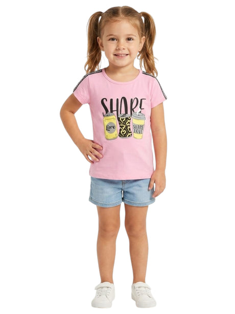 Image for Kids Girl's Printed Top,Pink