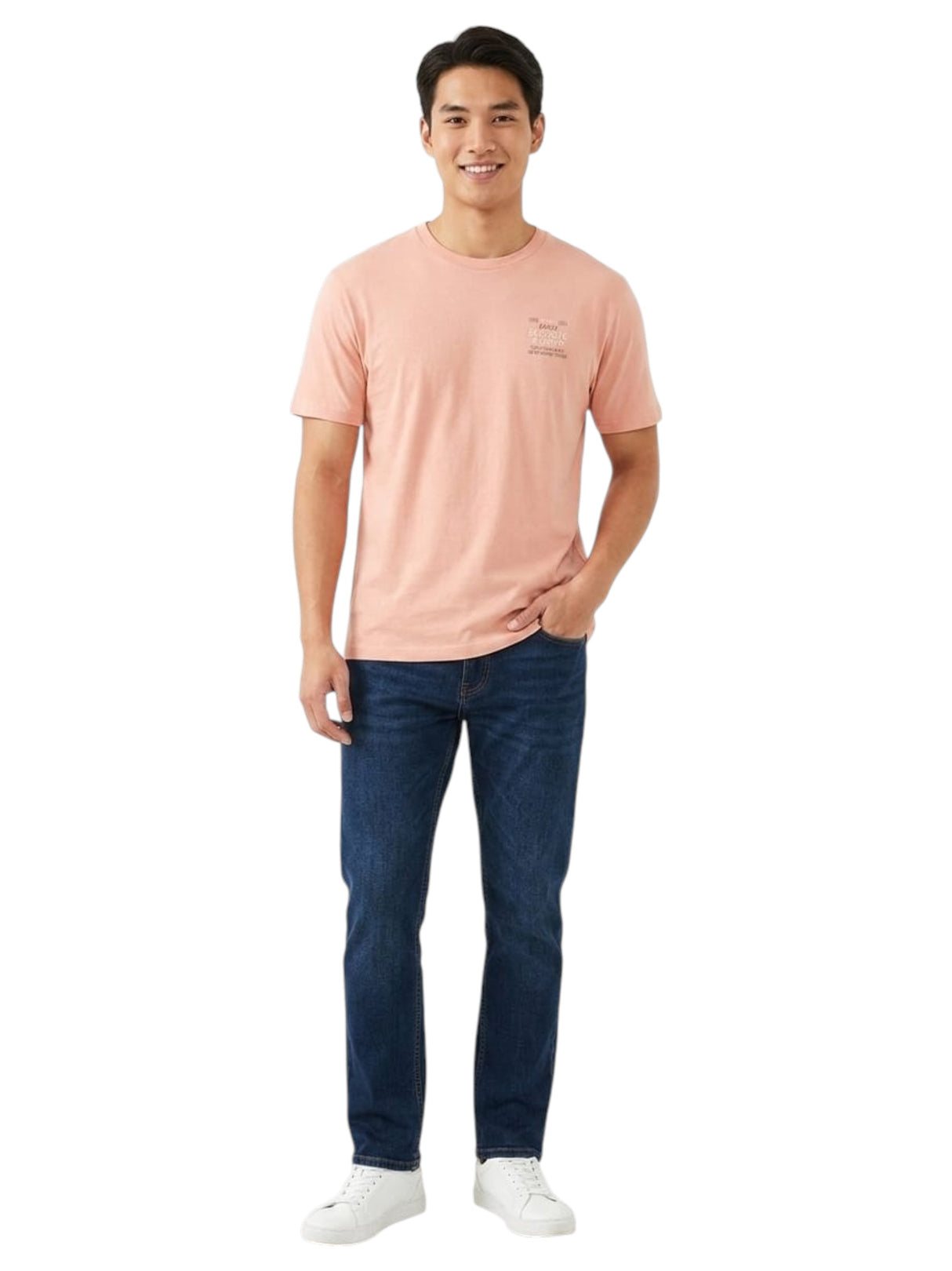 Image for Men's Printed Top,Coral