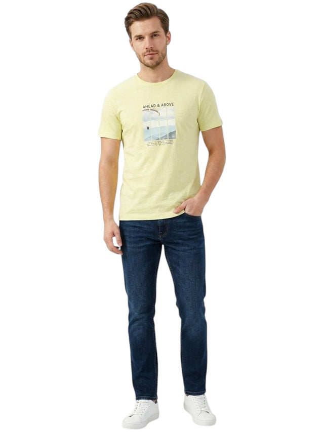 Image for Men's Printed Top,Yellow