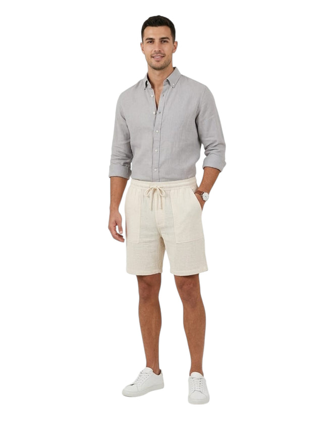 Image for Men's Textured Short,Light Beige