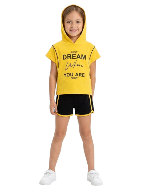 Image for Kids Girl's Printed Set Top&Short,Yellow