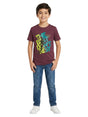 Image for Kids Boy's Printed Top,Burgundy