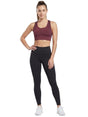 Image for Women's Printed Sheer BackSport Top,Burgundy