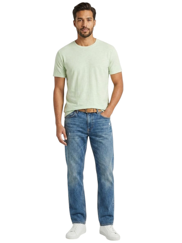 Image for Men's Plain Solid Top,Light Lime Green