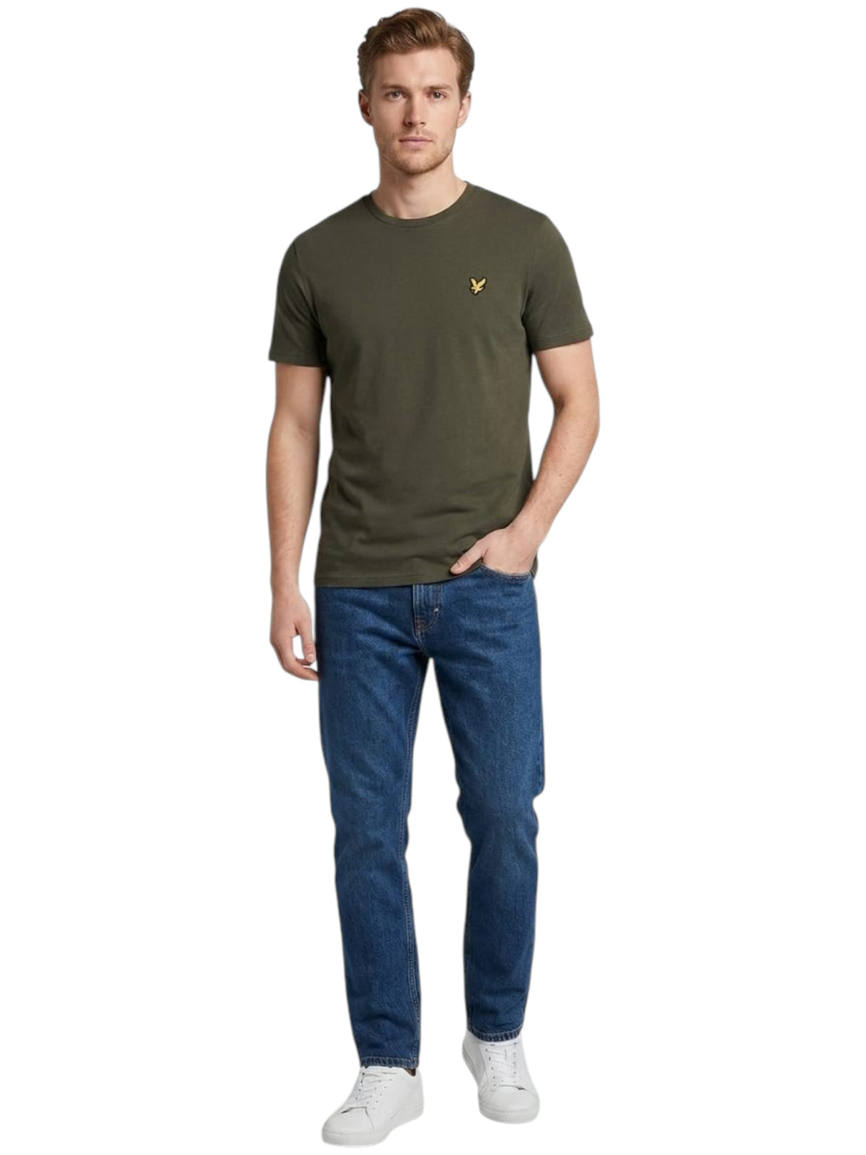 Image for Men's Plain Solid Top,Olive