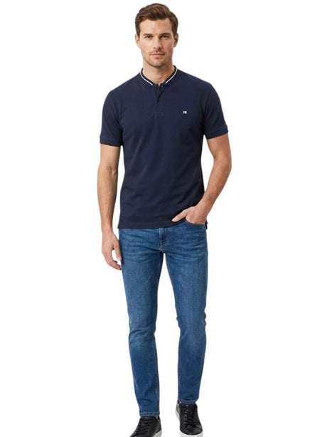 Image for Men's Plain Solid Top,Navy