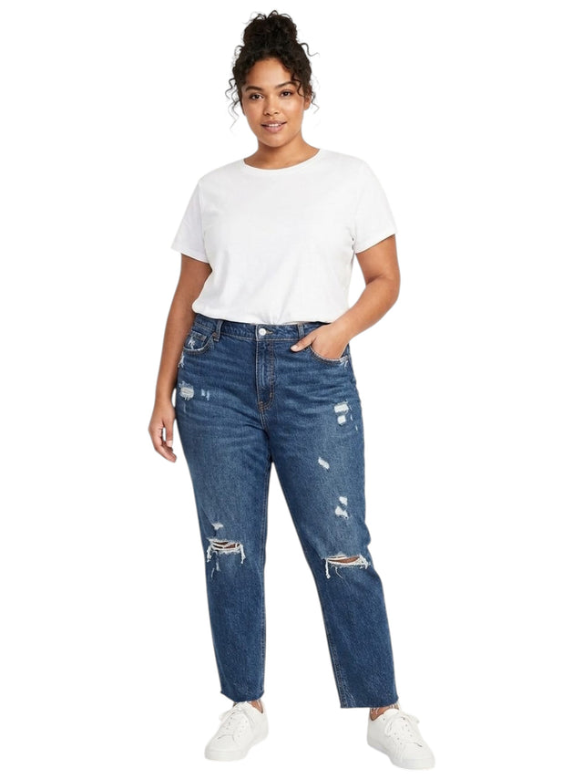 Image for Women's Ripped Jeans,Navy