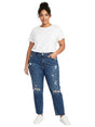 Image for Women's Ripped Jeans,Navy