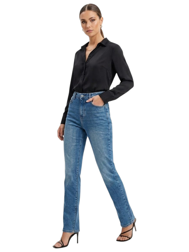 Image for Women's Washed Jeans,Blue