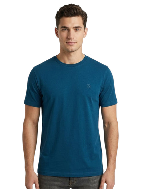 Image for Men's Plain Solid Top,Navy Blue