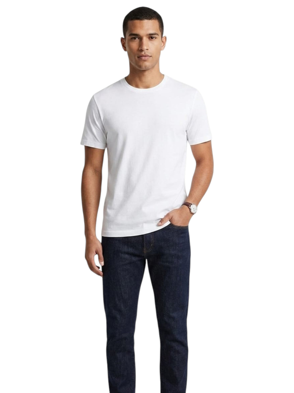 Image for Men's Plain Solid Top,White