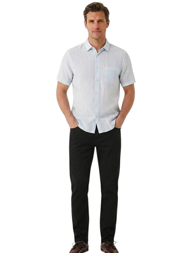 Image for Men's Striped Dress Shirt,Light Blue/White