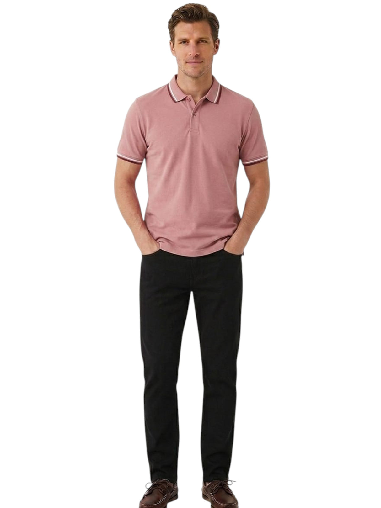 Image for Men's Plain Solid Top,Pink