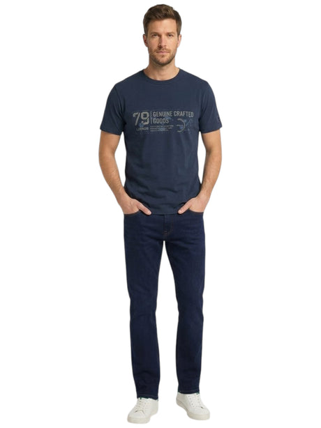Image for Men's Printed Top,Navy
