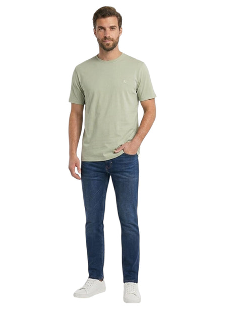 Image for Men's Plain Solid Top,Light Olive