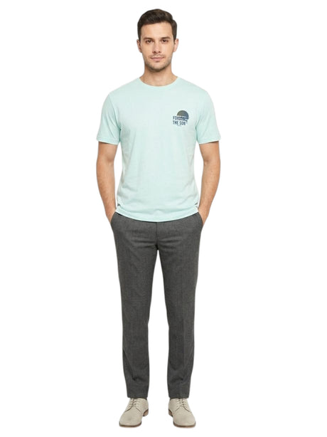Image for Men's Printed Top,Light Turquoise 