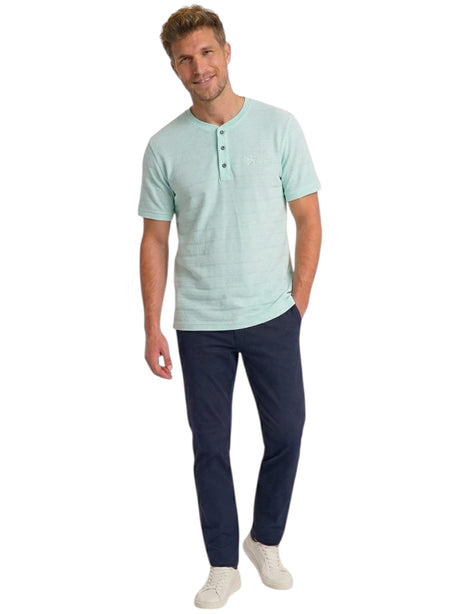 Image for Men's Textured Top,Aqua