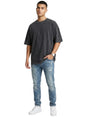 Image for Men's Plain Solid Top,Dark Grey