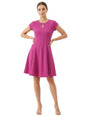 Image for Women's Textured Dress,Dark Pink