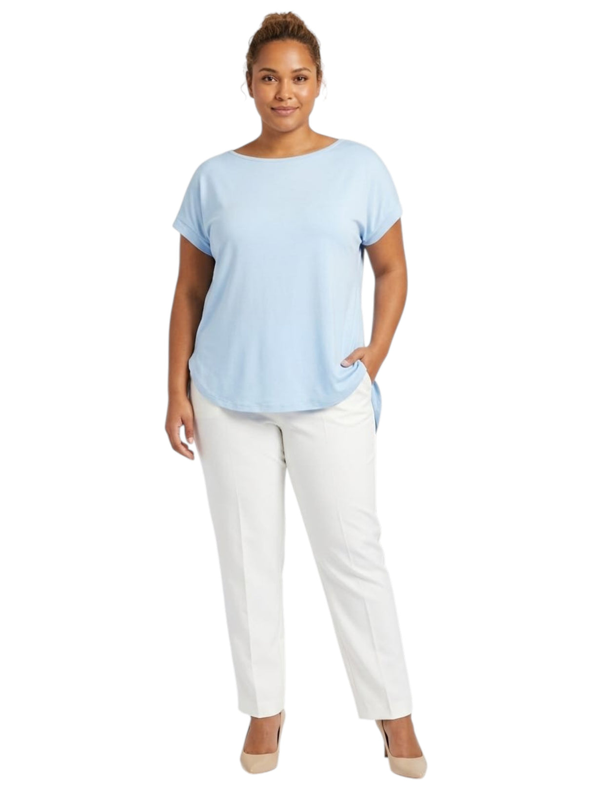 Image for Women's Plain Top,Light Blue