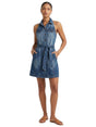 Image for Women's Plain Dress&Belt,Blue Jeans