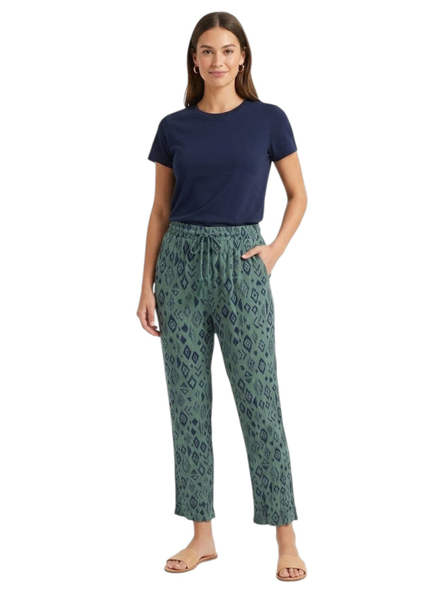 Image for Women's Printed Pant,Dusty Green