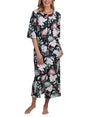 Image for Women's Floral Printed Sleepwear Robe,Black