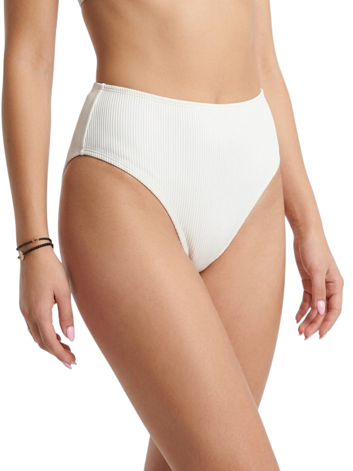 Image for Women's Ribbed Bikini Bottom,White