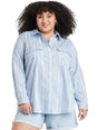 Image for Women's Stripped Chemise,Light Blue